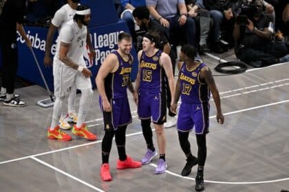 Luka Doncic, Austin Reaves, Dorian Finney-Smith, Lakers, Mavericks