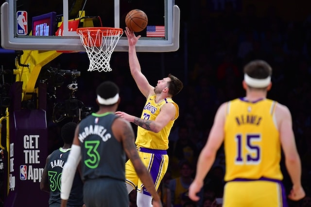 Luka Doncic, Austin Reaves, Lakers, Timberwolves