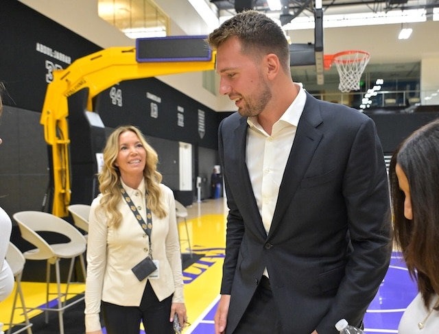 Jeanie Buss, Luka Doncic, Lakers