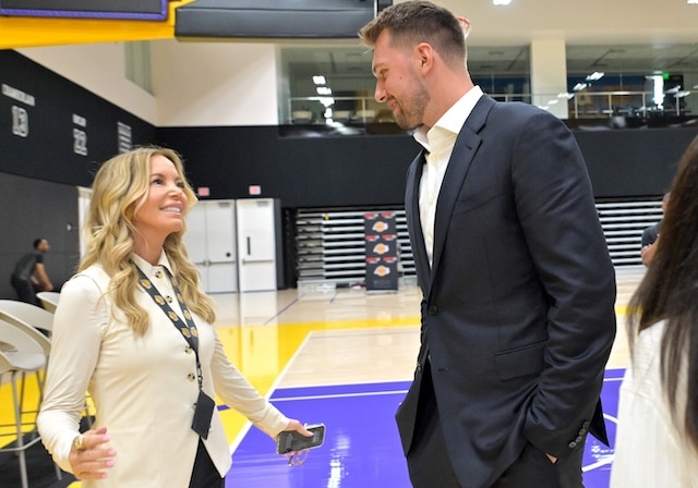 Jeanie Buss, Luka Doncic, Lakers