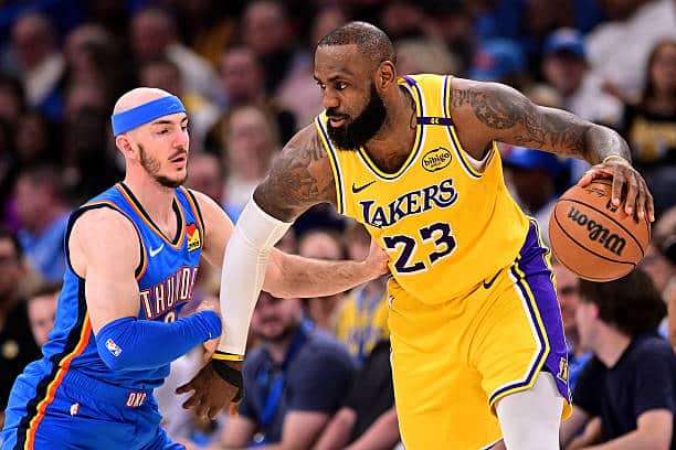 LeBron James, Alex Caruso, Lakers, Thunder