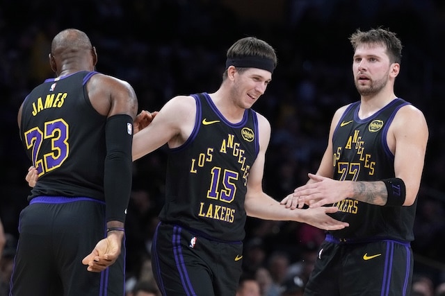 LeBron James, Austin Reaves, Luka Doncic, Lakers