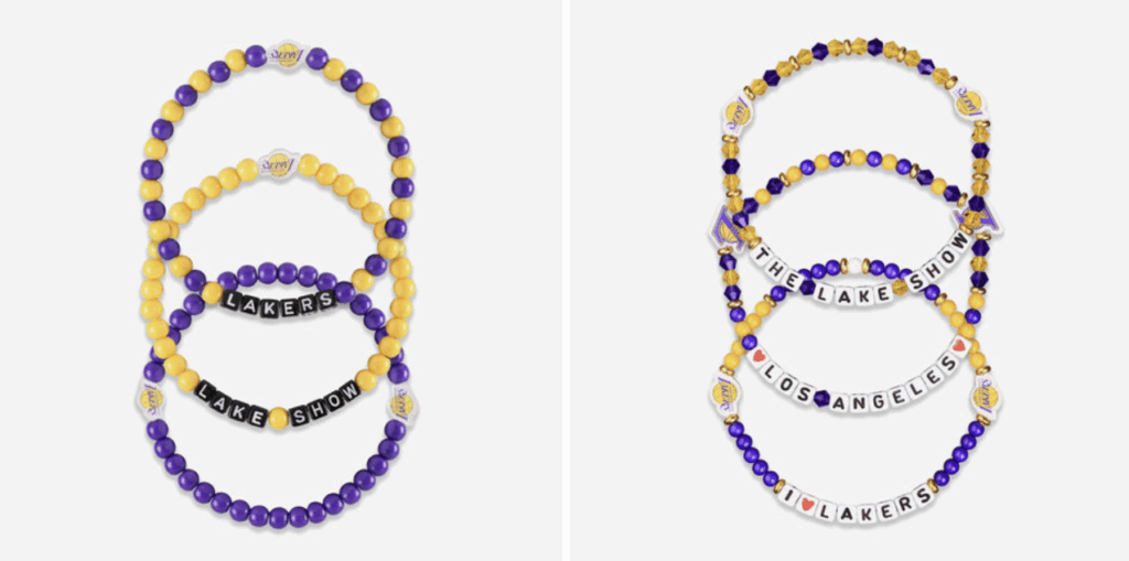 Los Angeles Lakers friendship bracelets, FOCO Los Angeles Lakers friendship bracelets, FOCO