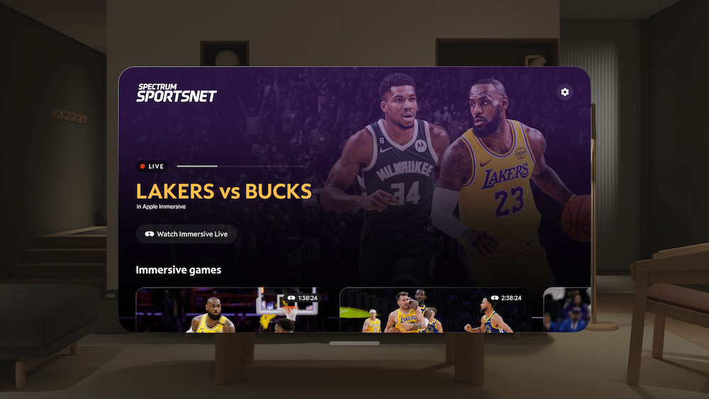 Spectrum SportsNet Schedule For Lakers Games Available In Apple Immersive